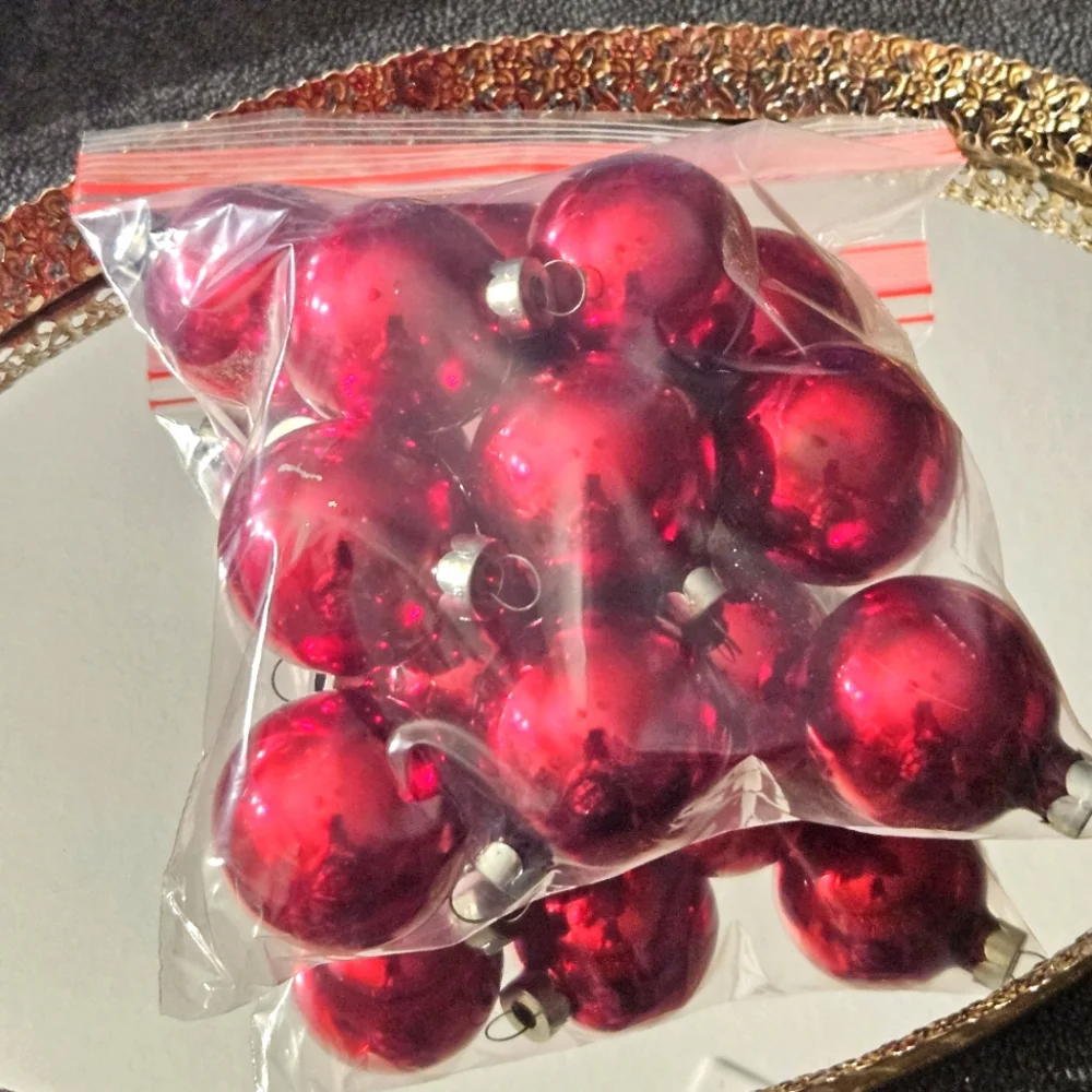Festive Red, Green, and Gold Craft Box With Golden Metal Basket